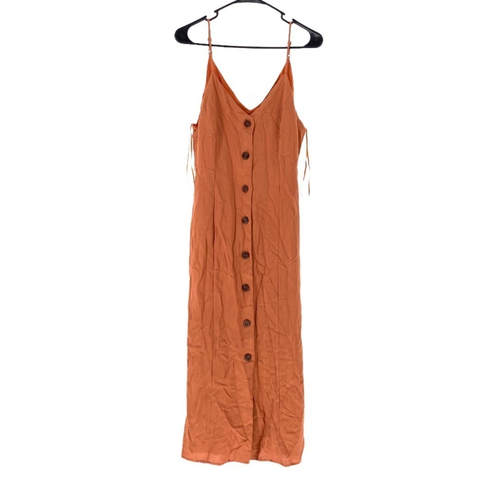 Everly Women's Spicy Buttoned Dress in Spice - L